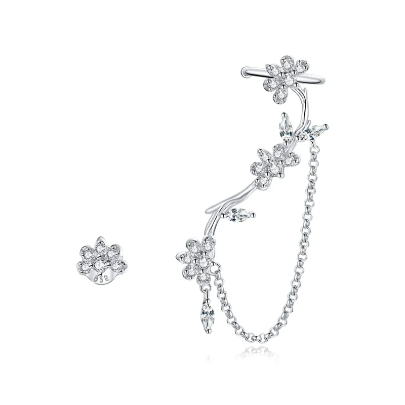 (slika za) Pandora Style Blossoms On Moshang Ear clip - BSE476 - Slika izdelka