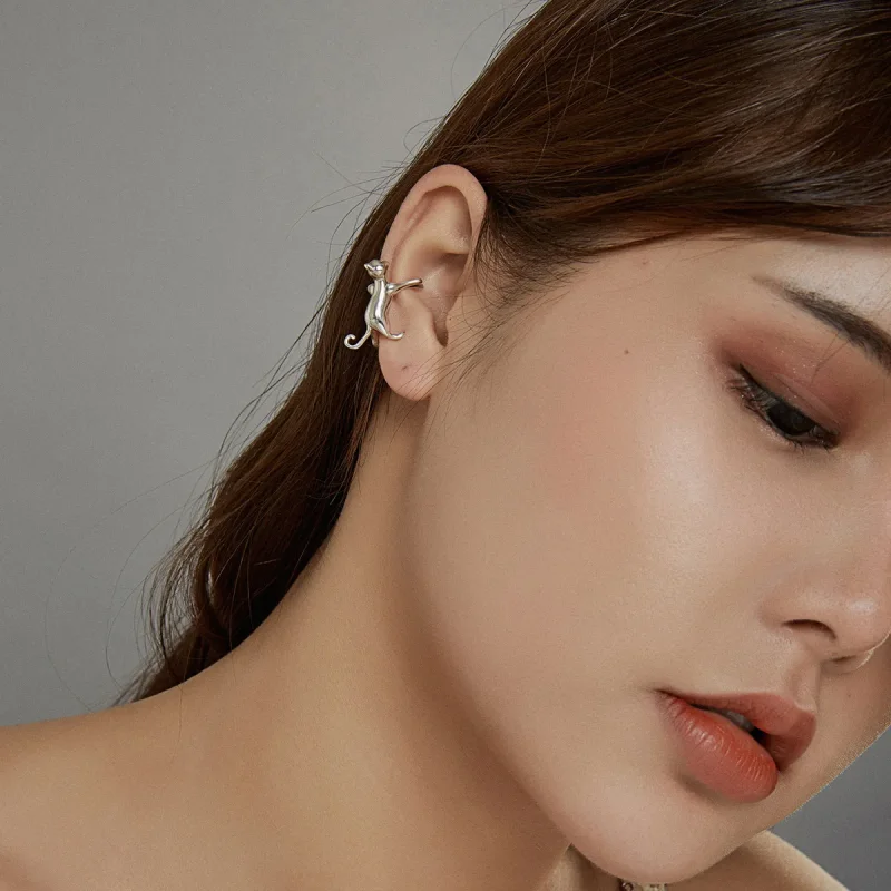 (slika za) Pandora Style Cute Kitten Ear Sponka - SCE967 - Ogled 5