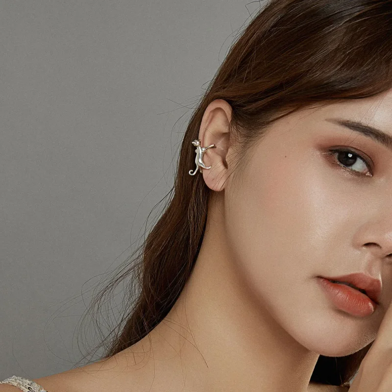 (slika za) Pandora Style Cute Kitten Ear Sponka - SCE967 - Ogled 7