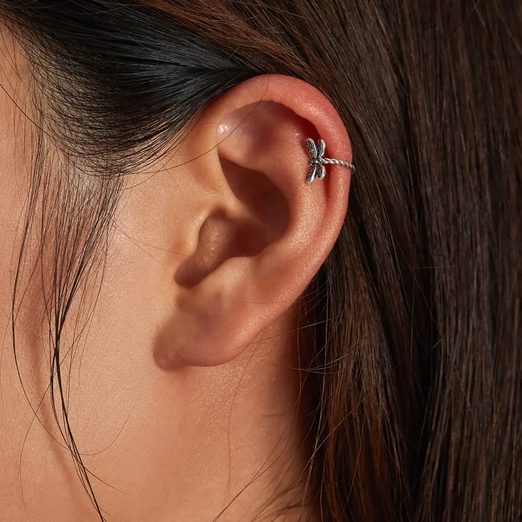 Pandora Style Delicate Dragonfly Ear Sponka - SCE1295
