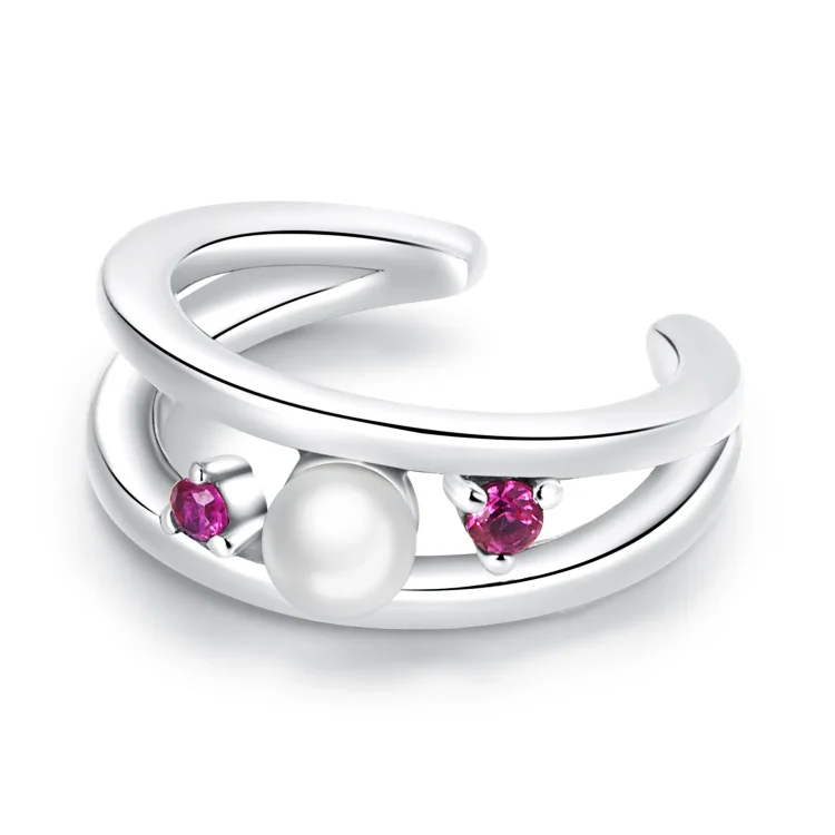 Pandora Style Exquisite Shell Pearl dvoslojna sponka za uho - SCE1431