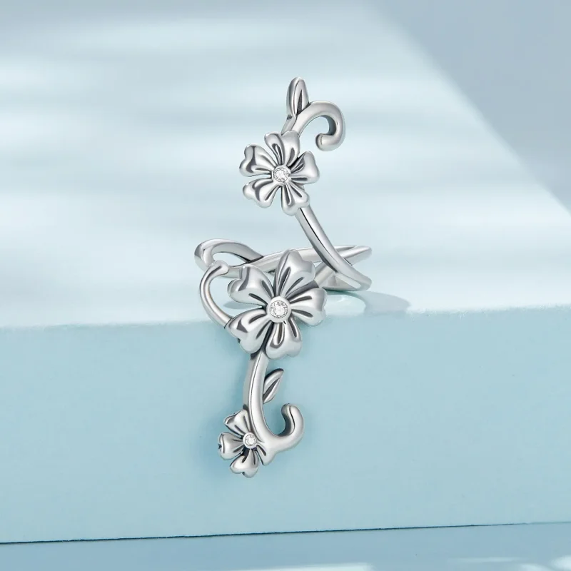 (slika za) Pandora Style Pattern Sponka za uho - SCE1512 - Ogled 2
