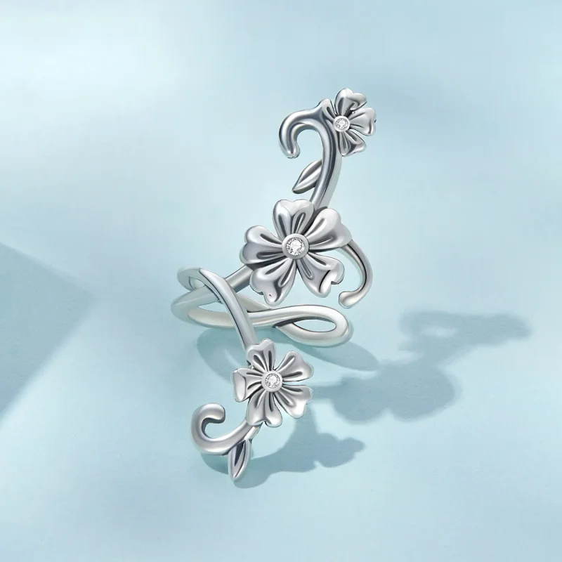 (slika za) Pandora Style Pattern Sponka za uho - SCE1512 - Ogled 3