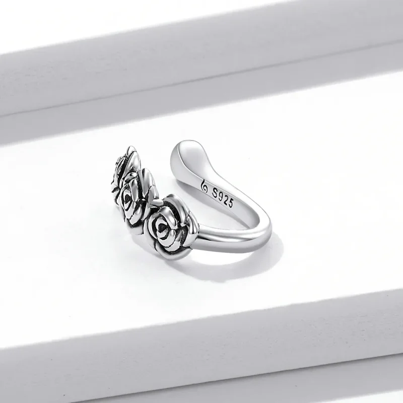 (slika za) Pandora Style Retro Rose Ear Sponka - BSE582 - Ogled 2