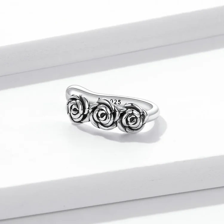 Pandora Style Retro Rose Ear Sponka - BSE582