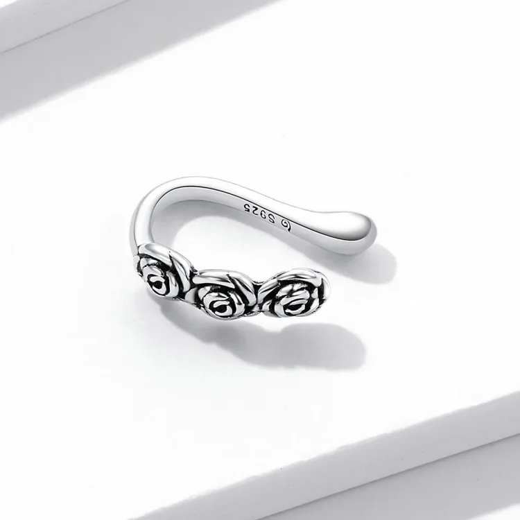 Pandora Style Retro Rose Ear Sponka - BSE582
