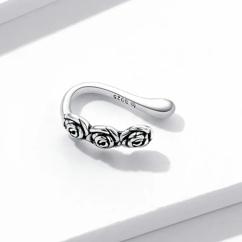 (slika za) Pandora Style Retro Rose Ear Sponka - BSE582 - Ogled 4