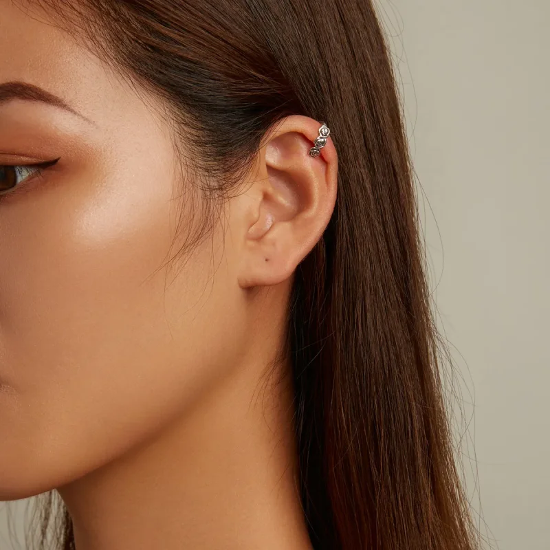 (slika za) Pandora Style Retro Rose Ear Sponka - BSE582 - Ogled 7