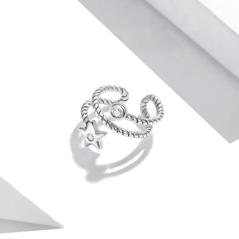(slika za) Sponka za ušesa Pandora Style Star - SCE1135 - Ogled 2