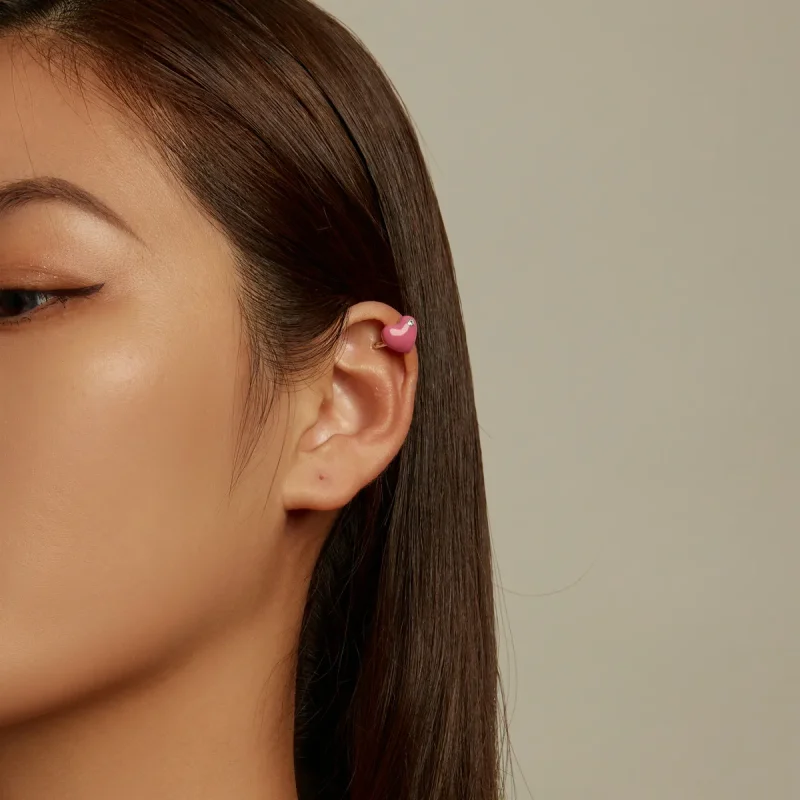 (slika za) Sponka za uho Pandora Style Rose Red Heart - SCE1362 - Ogled 6