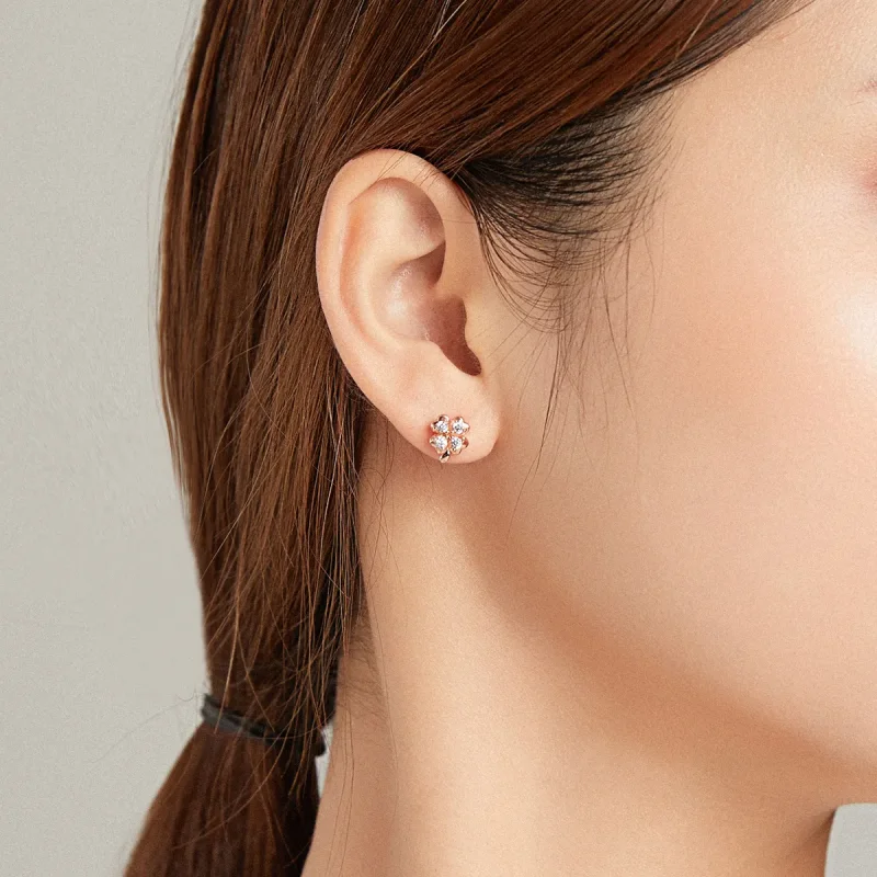 (slika za) Dvobarvni dvobarvni dvobarvni uhani s travo in metulji v stilu Pandora - SCE1008 - Ogled 8