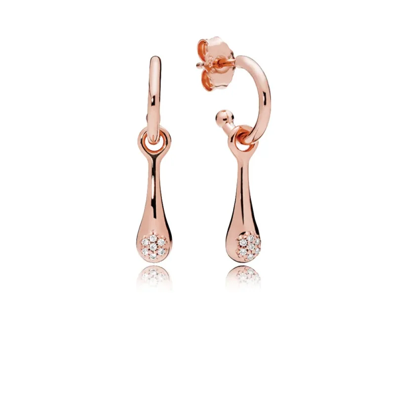 (slika za) Moderni uhani LovePods™, PANDORA Rose™ & Clear CZ - 287357CZ - Slika izdelka
