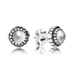 (slika za) PANDORA April Birthstone Stud Uhani - 290543BK