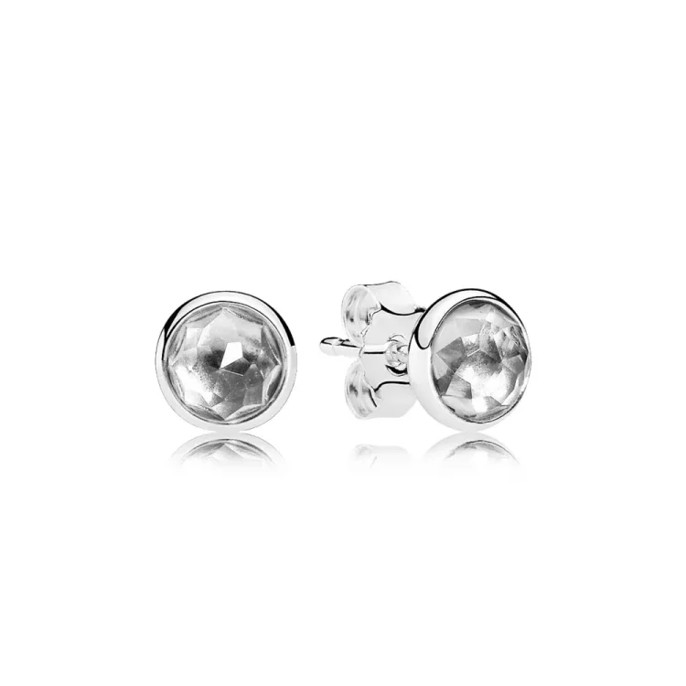 PANDORA April Droplets, uhani iz kamnitih kristalov - 290738rc