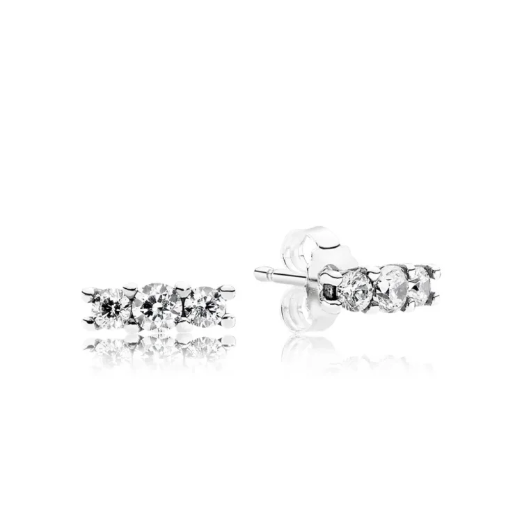 PANDORA Bleščeča eleganca s prozornimi uhani CZ - 290725CZ