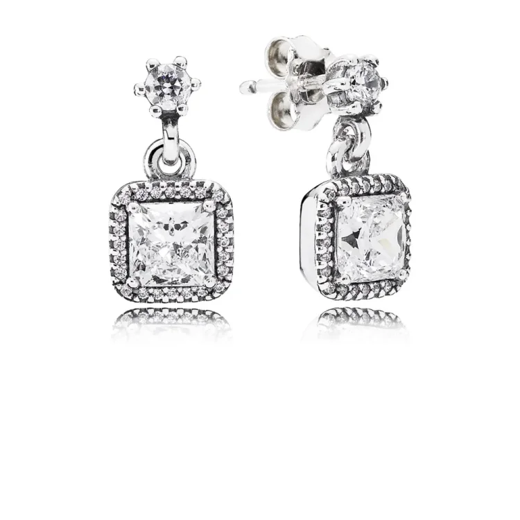 Pandora Brezčasni Elegance Drop Uhani 803-3033 - 290593CZ
