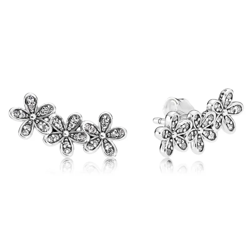 (slika za) PANDORA Dazzling Daisies, prozorni uhani CZ Stud - 290744CZ - Slika izdelka