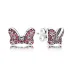 PANDORA Disney, Minnie's Sparkling Bow Stud Earrings, Red Clear CZ - 290578CZR