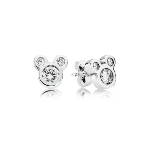 (slika za) PANDORA Disney Srebrni uhani Mickey - 290577CZ