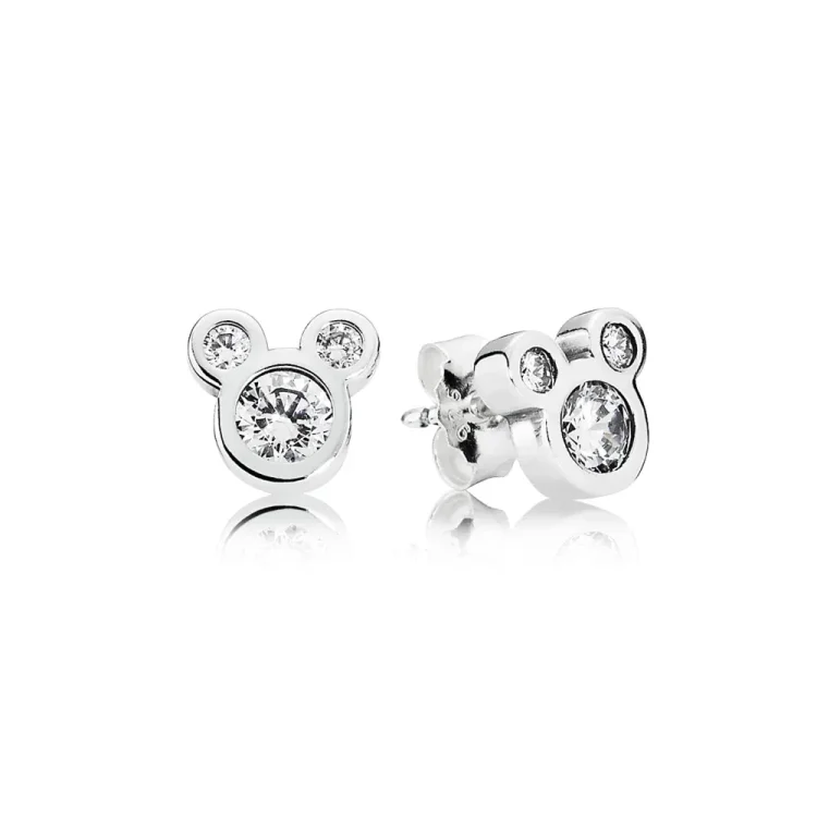 PANDORA Disney Srebrni uhani Mickey - 290577CZ