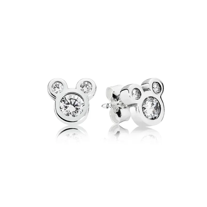 (slika za) PANDORA Disney Srebrni uhani Mickey - 290577CZ - Slika izdelka