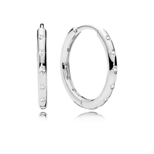 (slika za) PANDORA Droplets Hoop Earrings 296244CZ - 296244CZ