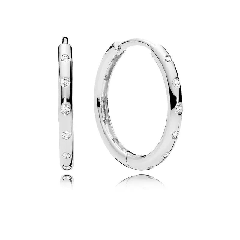 (slika za) PANDORA Droplets Hoop Earrings 296244CZ - 296244CZ - Slika izdelka