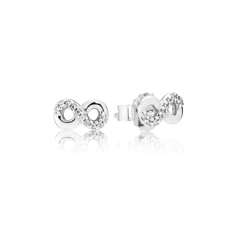 (slika za) PANDORA Infinite Love Stud uhani, prozoren CZ - 290695CZ - Slika izdelka