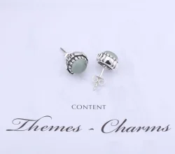 PANDORA March Birthstone Stud Uhani - 290543AQ
