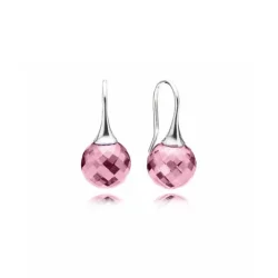 PANDORA Morning Dew, roza Cz uhani - 290552PCZ