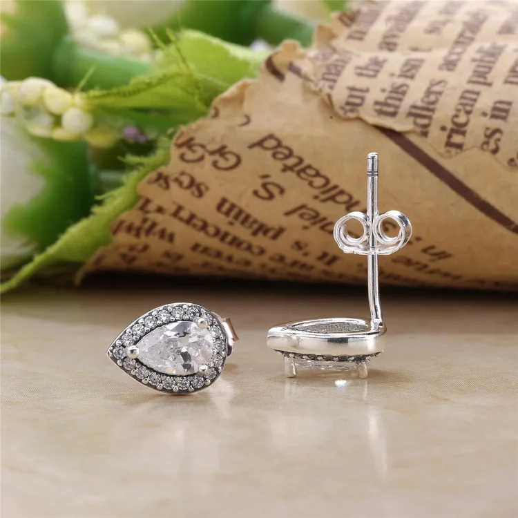PANDORA prozorni uhani s sijočimi solzami CZ - 296252CZ