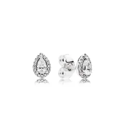 PANDORA prozorni uhani s sijočimi solzami CZ - 296252CZ