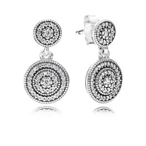 (slika za) PANDORA Radiant Elegance Drop Earrings - 290688CZ