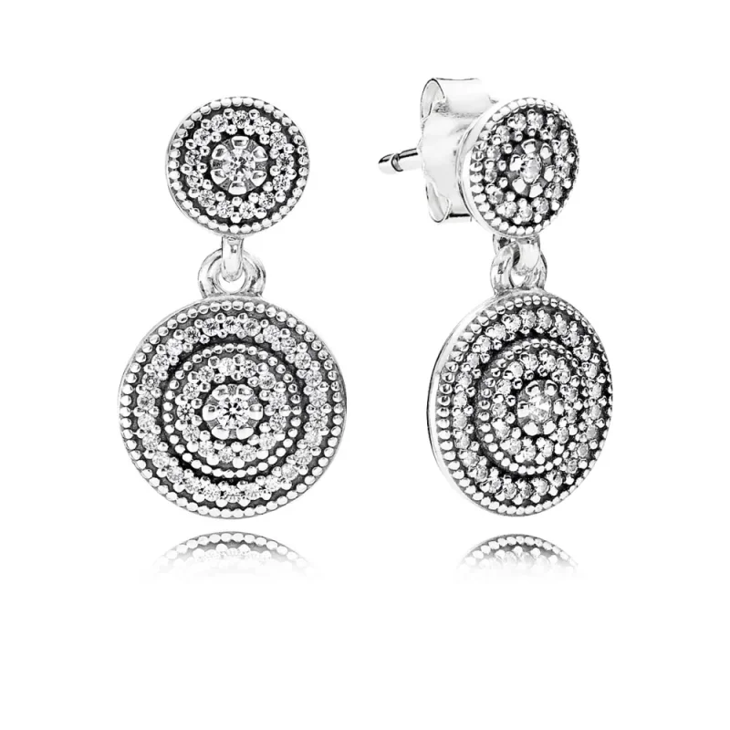 (slika za) PANDORA Radiant Elegance Drop Earrings - 290688CZ - Slika izdelka