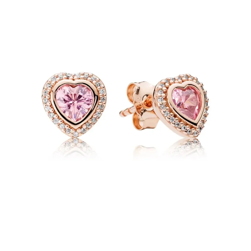 (slika za) PANDORA Rose™ Sparkling Love Stud Uhani - 280568pcz - Slika izdelka