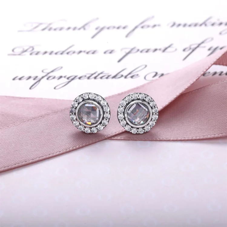 PANDORA Statement Pink bleščeči uhani - 290553PCZ