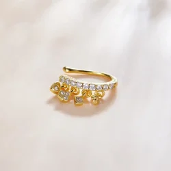 Pandora Style 18ct pozlačena sponka za ušesa My Girl - SCE1075
