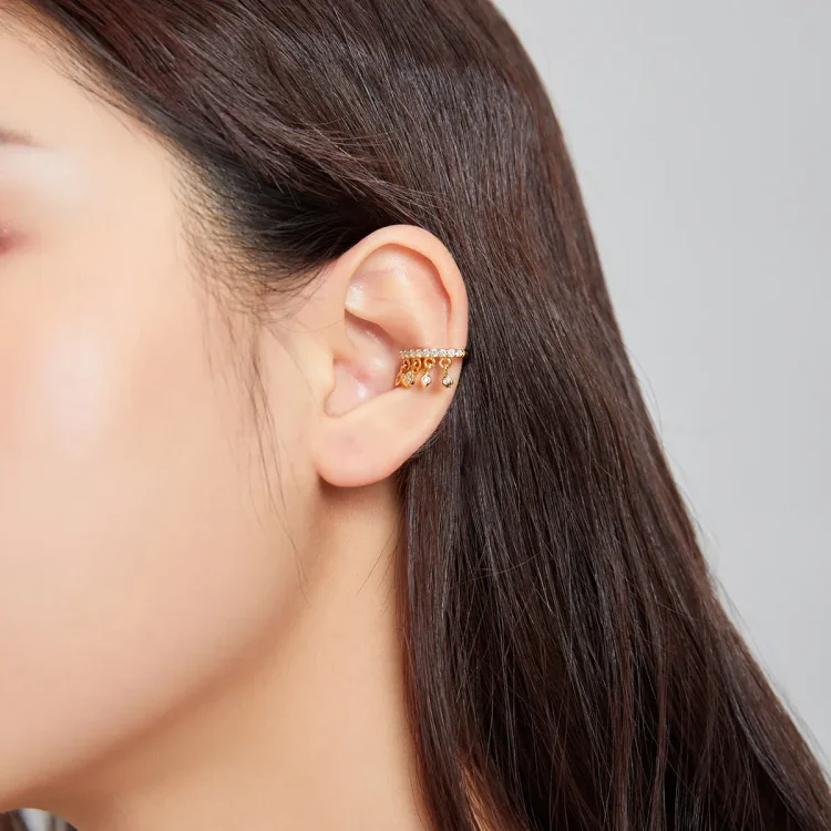 Pandora Style 18ct pozlačena sponka za ušesa My Girl - SCE1075