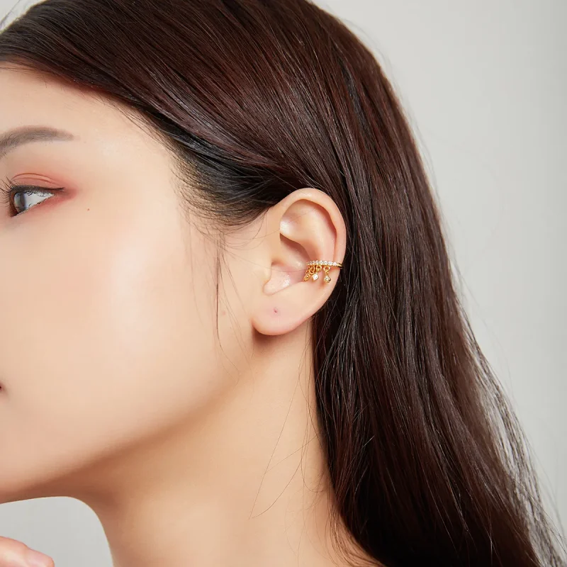 (slika za) Pandora Style 18ct pozlačena sponka za ušesa My Girl - SCE1075 - Ogled 7