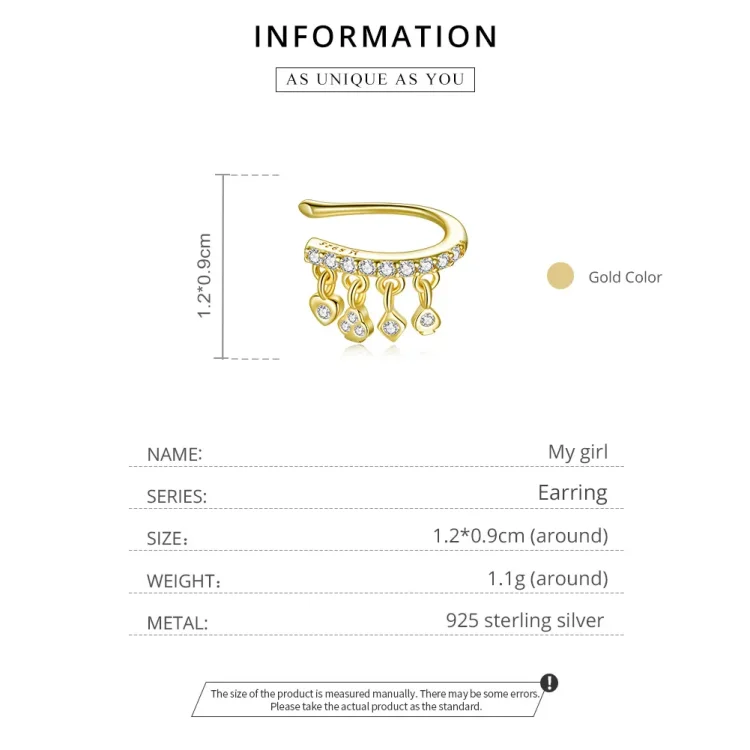 Pandora Style 18ct pozlačena sponka za ušesa My Girl - SCE1075