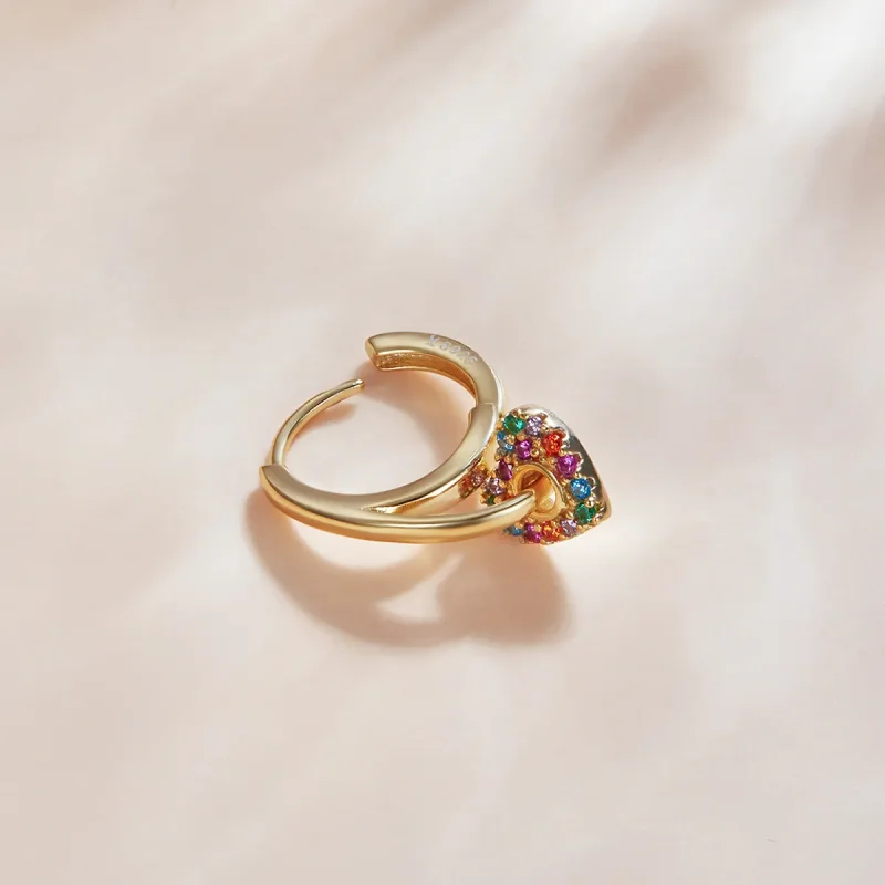 (slika za) Pandora Style 18ct pozlačeni uhani Skrivnostna Španija Love Hoop - SCE1149 - Ogled 2