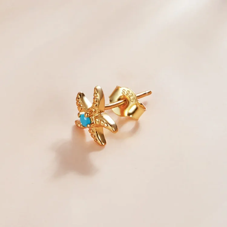 Pandora Style 18ct pozlačeni uhani Skrivnostna španska morska zvezda - SCE1152