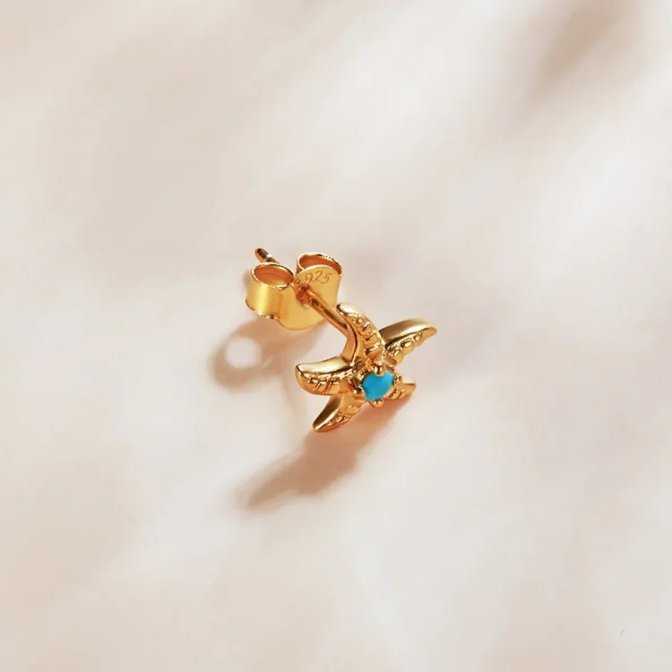 Pandora Style 18ct pozlačeni uhani Skrivnostna španska morska zvezda - SCE1152