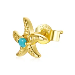 Pandora Style 18ct pozlačeni uhani Skrivnostna španska morska zvezda - SCE1152