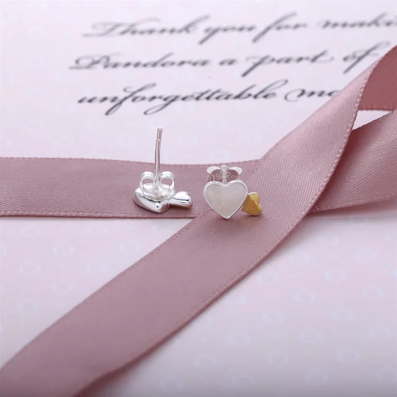 (slika za) PANDORA Svetleči uhani s srčki - 290697MOP - Ogled 2