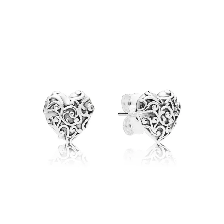 PANDORA Uhani Regal Hearts - 297693