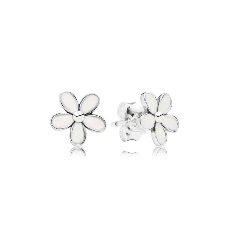 PANDORA Uhani s cvetovi marjetic - 290538EN12