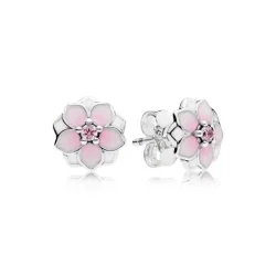 PANDORA Uhani z žebljičkom Magnolia Bloom - 290739PCZ