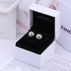 PANDORA Uhani z odprtimi srčki - 290557