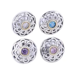 PANDORA Vintage Allure, sintetični zeleni spinel uhani - 290542SSG